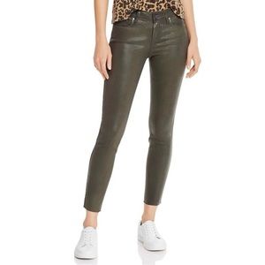 *PAIGE* Olive Coated Skinny Jeans